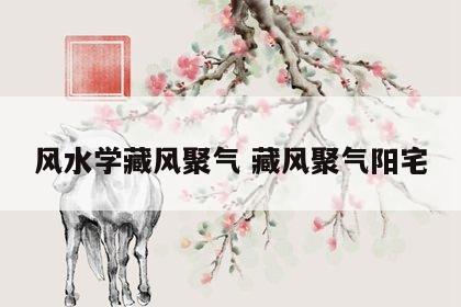 风水学藏风聚气 藏风聚气阳宅