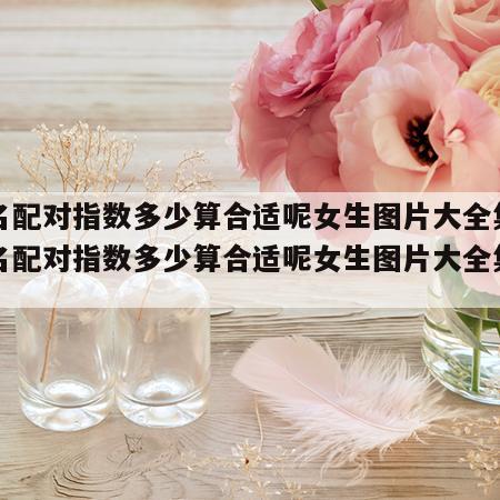姓名配对指数多少算合适呢女生图片大全集 姓名配对指数多少算合适呢女生图片大全集高清