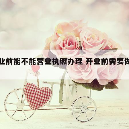 开业前能不能营业执照办理 开业前需要做什么