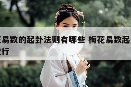 梅花易数的起卦法则有哪些 梅花易数起卦解卦就行