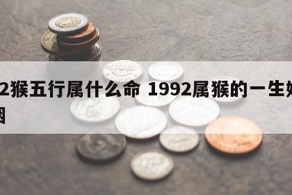 92猴五行属什么命 1992属猴的一生婚姻