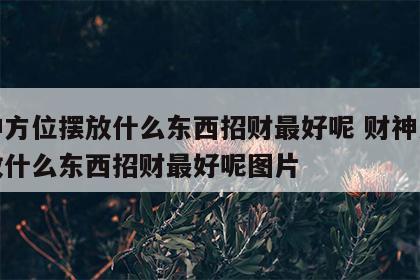 财神方位摆放什么东西招财最好呢 财神方位摆放什么东西招财最好呢图片