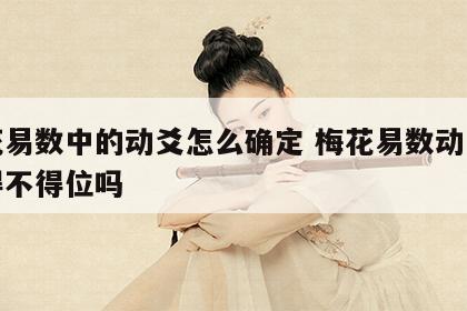 梅花易数中的动爻怎么确定 梅花易数动爻要看得不得位吗