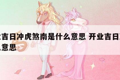 开业吉日冲虎煞南是什么意思 开业吉日冲鼠什么意思