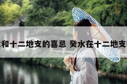 癸水和十二地支的喜忌 癸水在十二地支旺衰