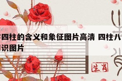 八字四柱的含义和象征图片高清 四柱八字基础知识图片