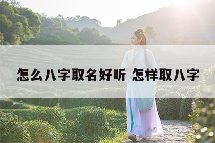 怎么八字取名好听 怎样取八字