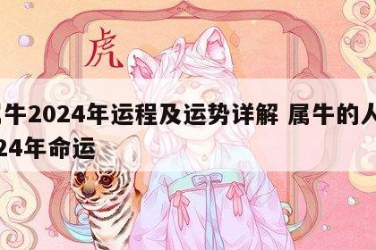 属牛2024年运程及运势详解 属牛的人2024年命运