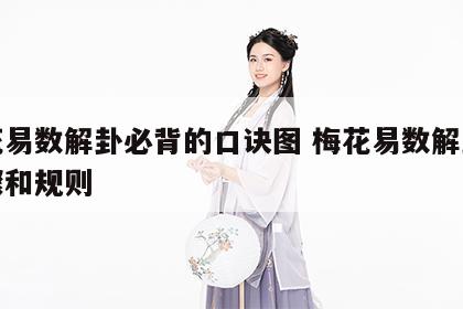 梅花易数解卦必背的口诀图 梅花易数解卦的步骤和规则