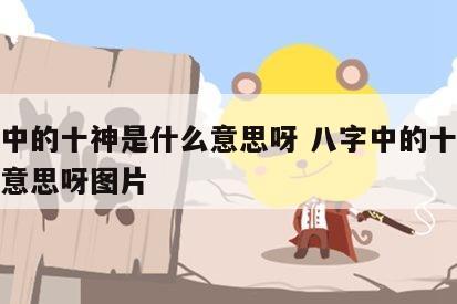 八字中的十神是什么意思呀 八字中的十神是什么意思呀图片