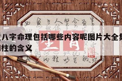 四柱八字命理包括哪些内容呢图片大全集 八字四柱的含义