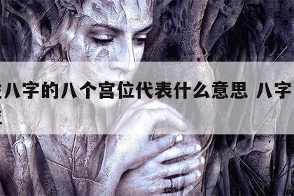四柱八字的八个宫位代表什么意思 八字几个宫位