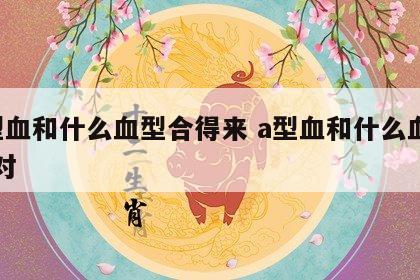 a型血和什么血型合得来 a型血和什么血型配对