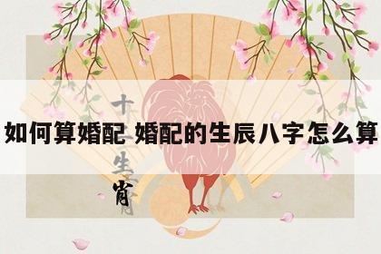 如何算婚配 婚配的生辰八字怎么算