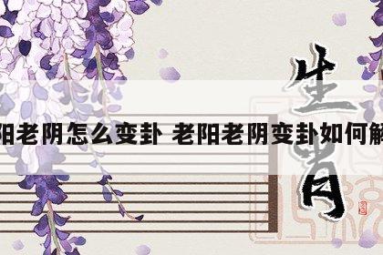 老阳老阴怎么变卦 老阳老阴变卦如何解卦