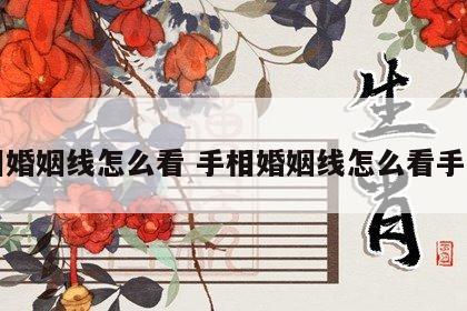 手相婚姻线怎么看 手相婚姻线怎么看手纹图
