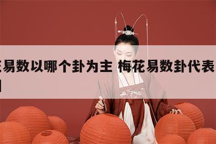 梅花易数以哪个卦为主 梅花易数卦代表的方位图
