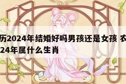 农历2024年结婚好吗男孩还是女孩 农历2024年属什么生肖