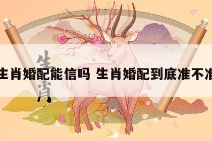 生肖婚配能信吗 生肖婚配到底准不准