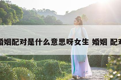 婚姻配对是什么意思呀女生 婚姻 配对