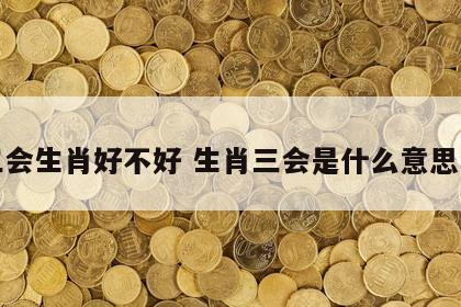 三会生肖好不好 生肖三会是什么意思啊