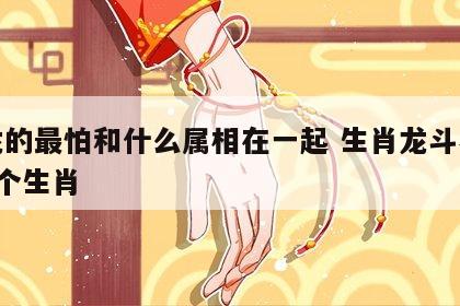 属龙的最怕和什么属相在一起 生肖龙斗不过的3个生肖