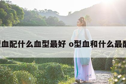 o型血配什么血型最好 o型血和什么最配对