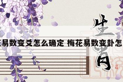 梅花易数变爻怎么确定 梅花易数变卦怎么算