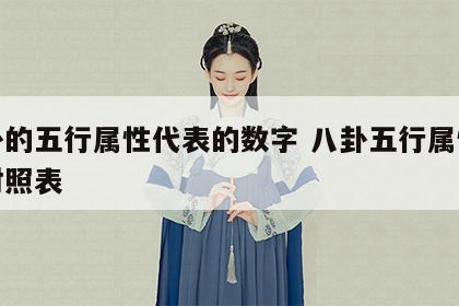 八卦的五行属性代表的数字 八卦五行属性数字对照表