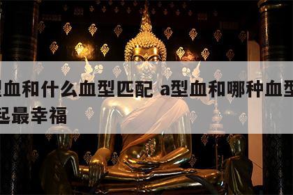 a型血和什么血型匹配 a型血和哪种血型在一起最幸福