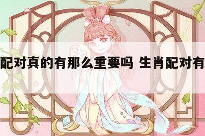 生肖配对真的有那么重要吗 生肖配对有无道理
