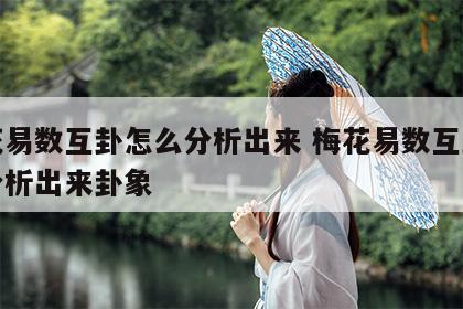 梅花易数互卦怎么分析出来 梅花易数互卦怎么分析出来卦象