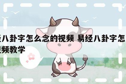 易经八卦字怎么念的视频 易经八卦字怎么念的视频教学