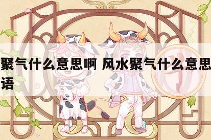 风水聚气什么意思啊 风水聚气什么意思啊网络用语
