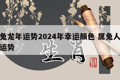 属兔龙年运势2024年幸运颜色 属兔人龙年运势