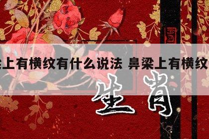 鼻梁上有横纹有什么说法 鼻梁上有横纹怎么办