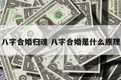 八字合婚归魂 八字合婚是什么原理
