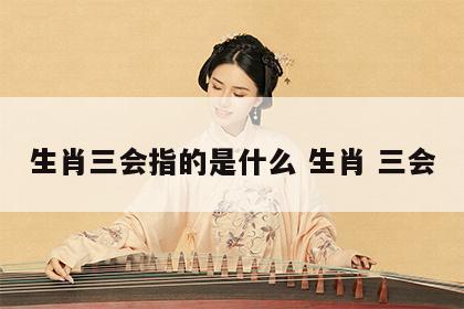 生肖三会指的是什么 生肖 三会