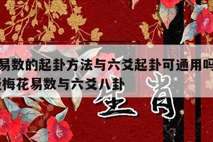梅花易数的起卦方法与六爻起卦可通用吗对吗 易经梅花易数与六爻八卦