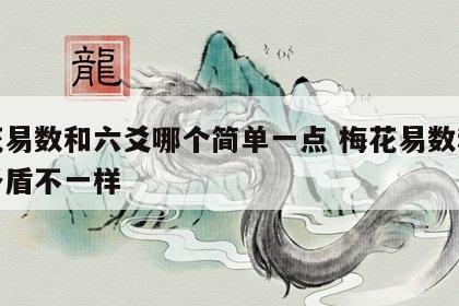 梅花易数和六爻哪个简单一点 梅花易数和六爻矛盾不一样
