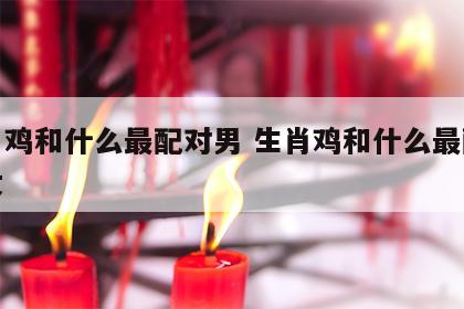 生肖鸡和什么最配对男 生肖鸡和什么最配对男女