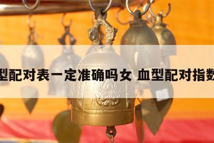 血型配对表一定准确吗女 血型配对指数表