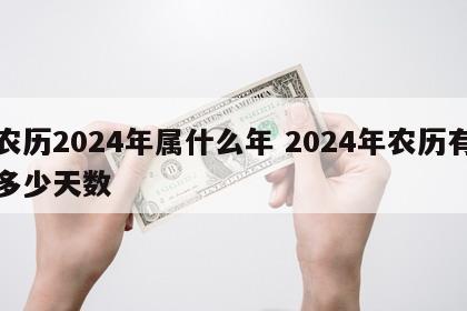 农历2024年属什么年 2024年农历有多少天数