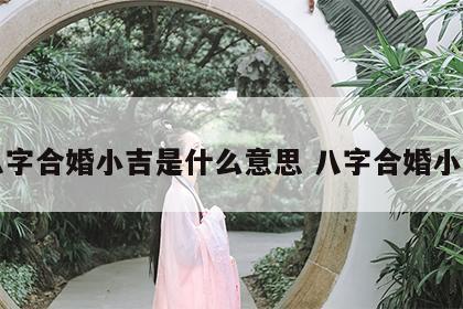 八字合婚小吉是什么意思 八字合婚小凶