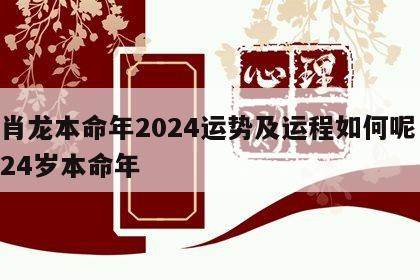 生肖龙本命年2024运势及运程如何呢 属龙24岁本命年
