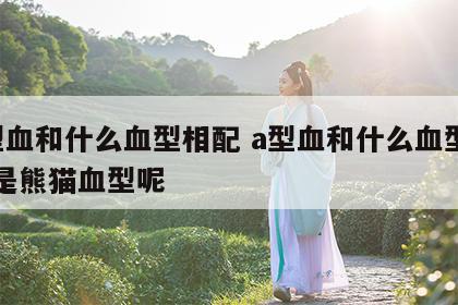 a型血和什么血型相配 a型血和什么血型相配是熊猫血型呢
