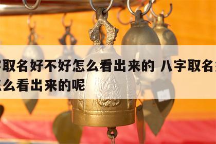 八字取名好不好怎么看出来的 八字取名好不好怎么看出来的呢