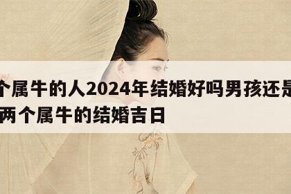 两个属牛的人2024年结婚好吗男孩还是女孩 两个属牛的结婚吉日