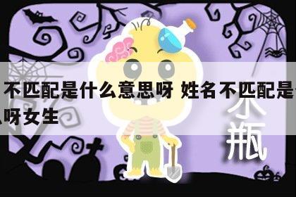 姓名不匹配是什么意思呀 姓名不匹配是什么意思呀女生