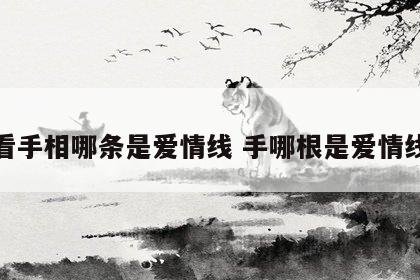 看手相哪条是爱情线 手哪根是爱情线